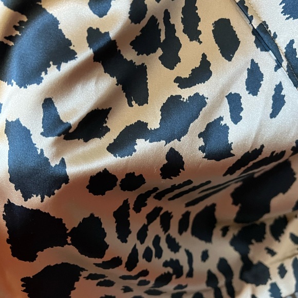 David Meister One-shoulder Leopard Print Cocktail Dress Size 8 - Picture 2 of 6